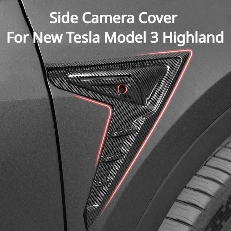 Side Camera Cover for Tesla Model 3+ For Model Y Juniper 2025 Thunder Fender Flanks Wing Blade Panel Spoiler Covers Accessories