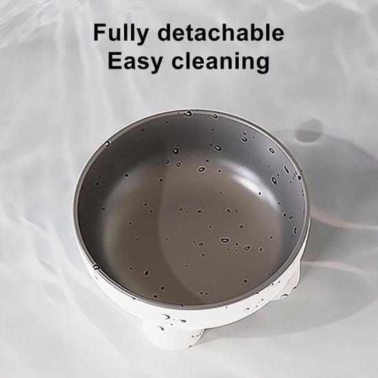 Pet Bowl Non-slip Detachable Double Bowls Dogs Cats Easy to Use No