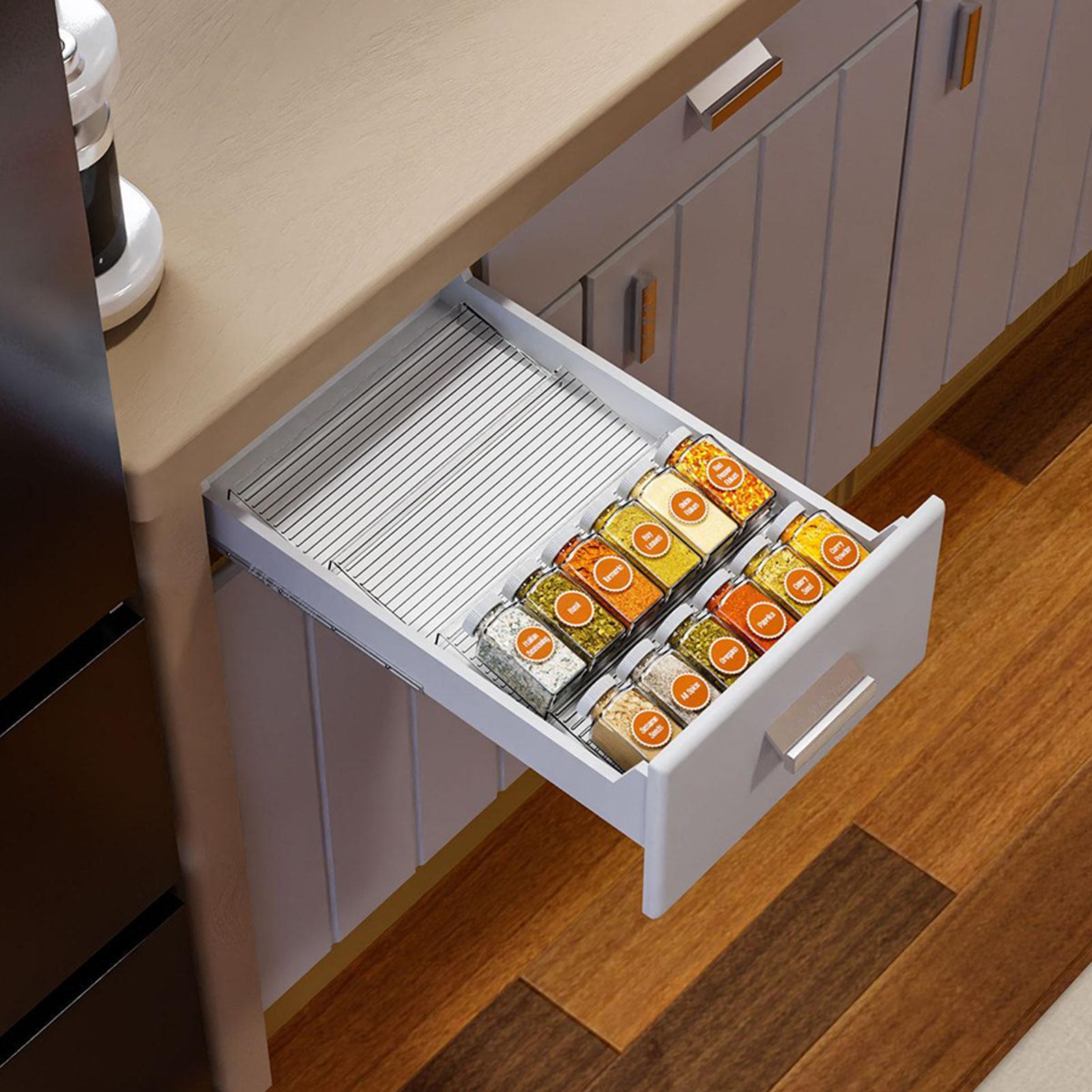

Kitchen Drawer Seasoning Organizer Drawer Seasoning Organization Rack 4 Pieces Space-Saving Cooking Condiment Tray for Counter China Mainland
