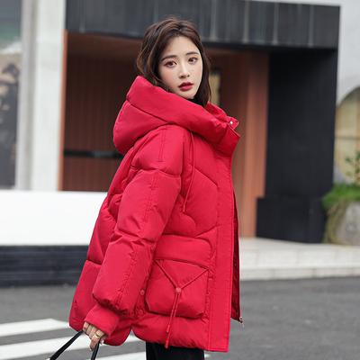 Cotton-padded Jacket Women's Winter Korean Version  Loose Hooded Padded Jacket Loose All-match Thick Warm Jacket