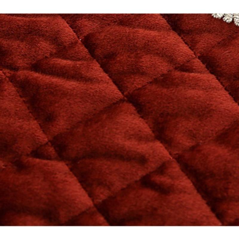 Red Lace Toilet Cover Set Universal Toilet Seat Cover and Water Tank Cover Quilting Design Waterproof and Stain Resistant Toilet Decoration Mats