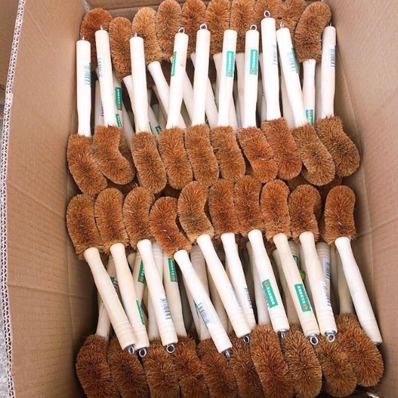 

IBOER Coconut Palm Long-Handle Pot Cleaning Brush