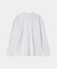 MAISON MINED Doodle Heart Long Sleeve Melange White