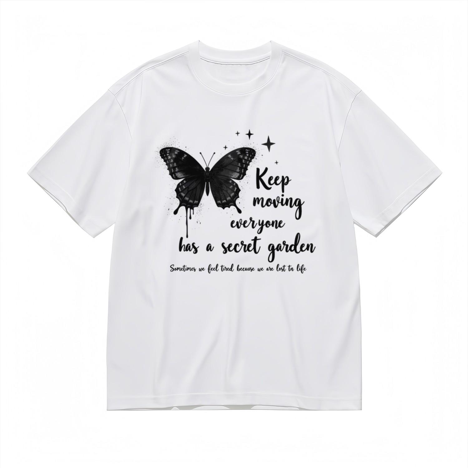 Women s Comfy Trend Breathable Classic T-Shirt Mens Womens Tees Top Wing Pattern Inspiring Quote Tee XL