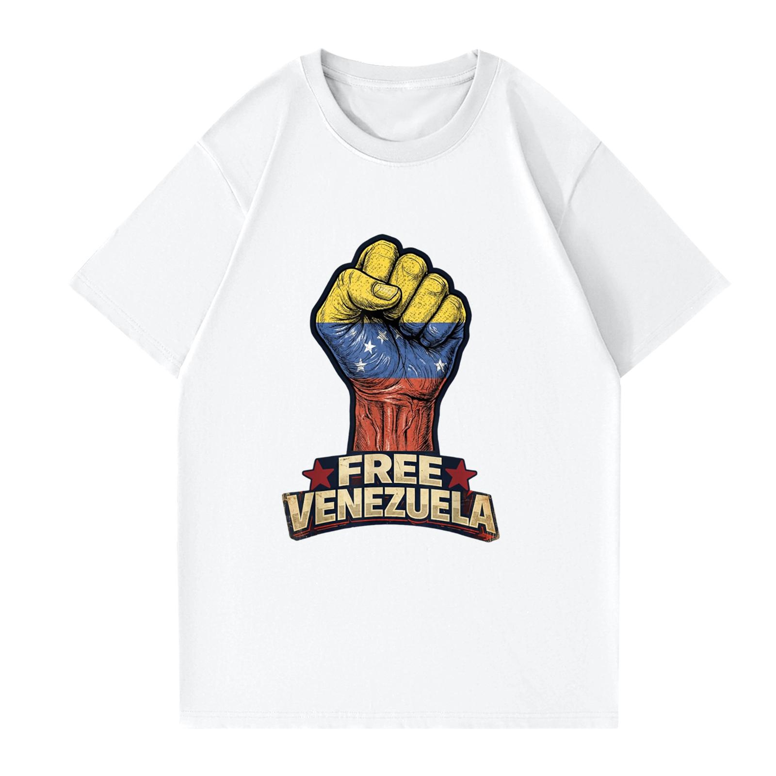 

Модна жіноча та чоловіча повсякденна футболка з круглим вирізом та принтом, з коротким рукавом, топ XL білий