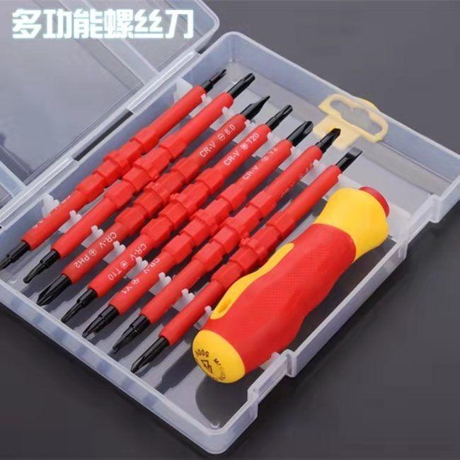 

Insulated Screwdriver Set Precision Screwdriver Magnetic Slotted Torx Bits Electrician Hand Tool Kit Screw Driver Repair Tool