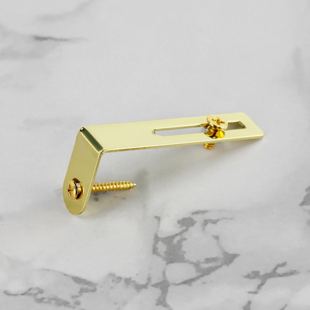 FLEOR 1PCS LP Pickguard Bracket Electric Guitar Pick Guard Holder with Mounting Screws Nut, Chrome /Black/Gold Choose