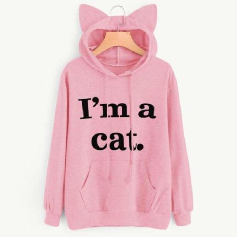 Streetwear Hoodie For Women With Letter Pattern And Cotton Blend For Casual Fall Fashion