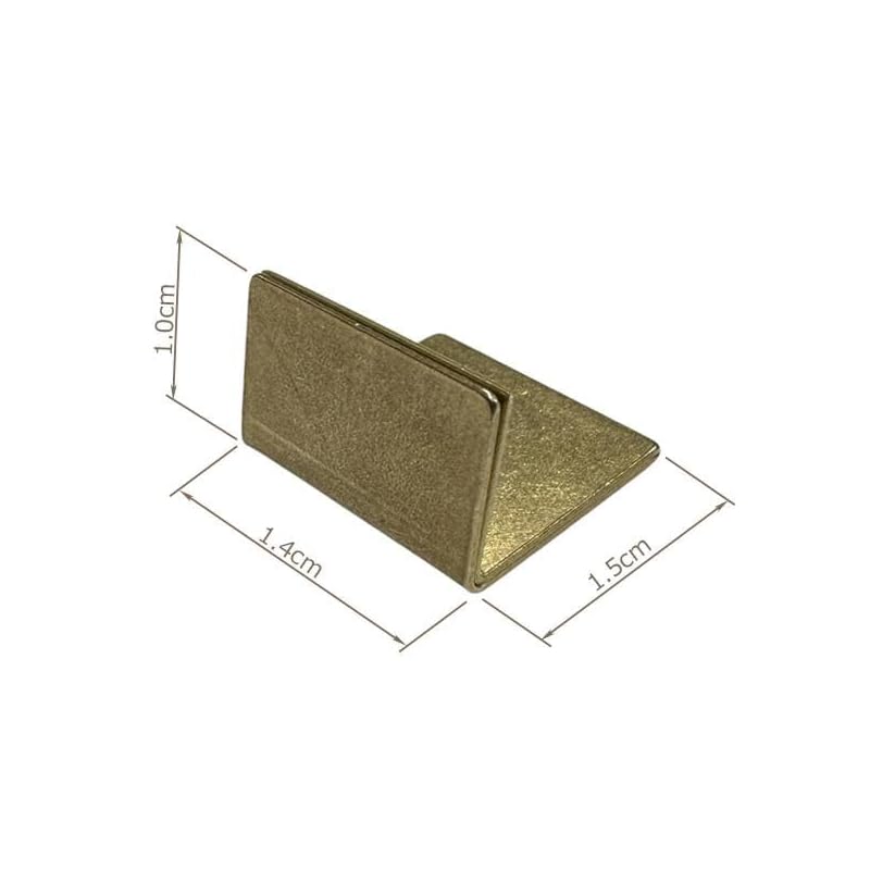 Japanese-made antique-style brass card stand, mini, set of 10.