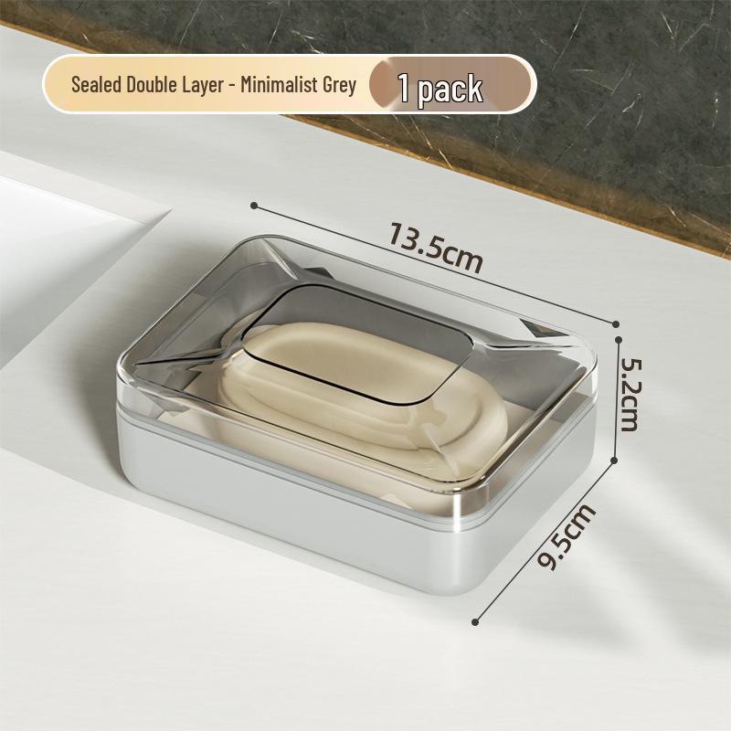 Przenośna, pyłoszczelna i wodoodporna mydelniczka z pokrywką odprowadzającą wodę do łazienki lub w podróży