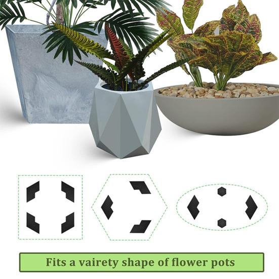 Flower Pot Feet Risers Hexagon Invisible Plant Pot Foot Mats Non-Slip Gardening Pads Planter Feet Risers