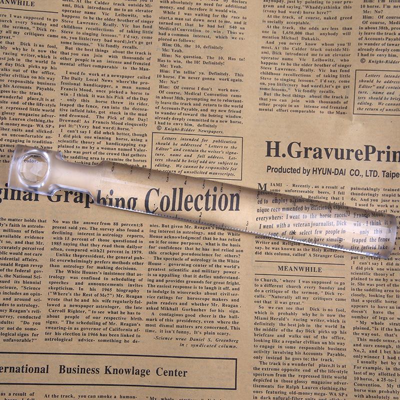Multifunctional Ruler Magnifying Glass with Scale Centimeter Measuring Painting Engraving Origami Model Magnifying Glass
