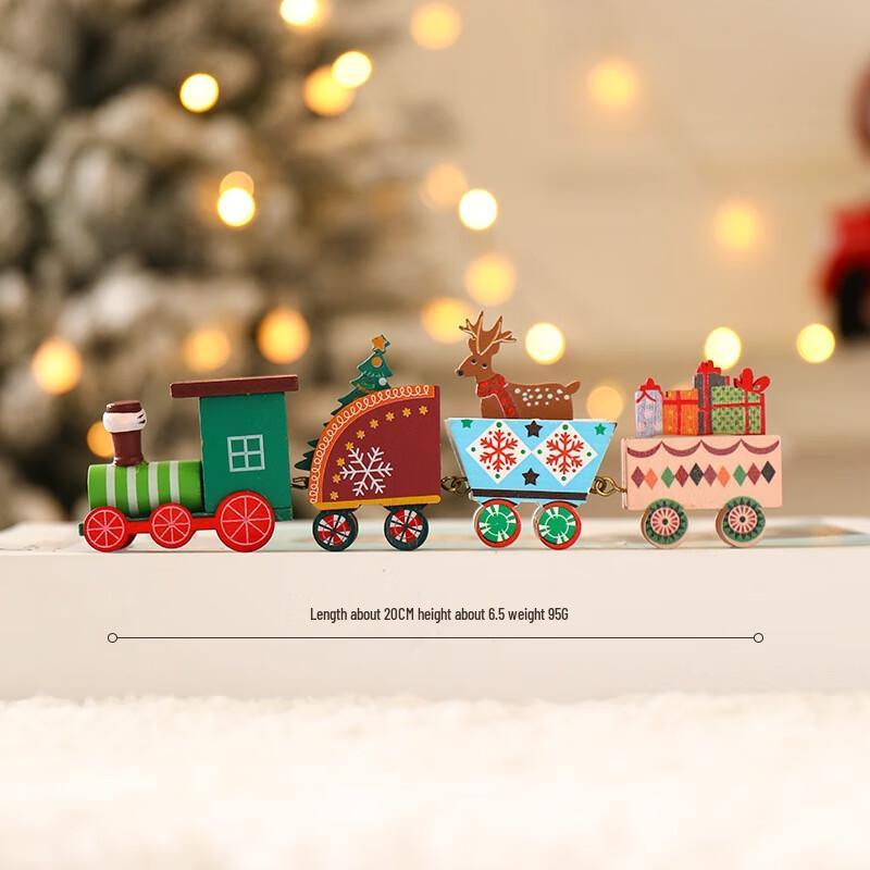 Christmas Wooden Small Train Ornament