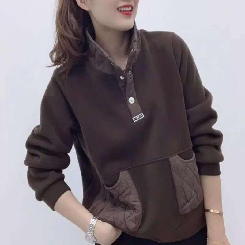 Women's Plus Size Loose Fleece Hoodie - Thickened, Long Sleeve, New Winter Style