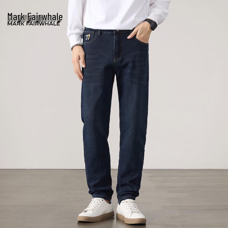 Mark Fairwhale Men's Versatile Straight-Leg Washed Jeans