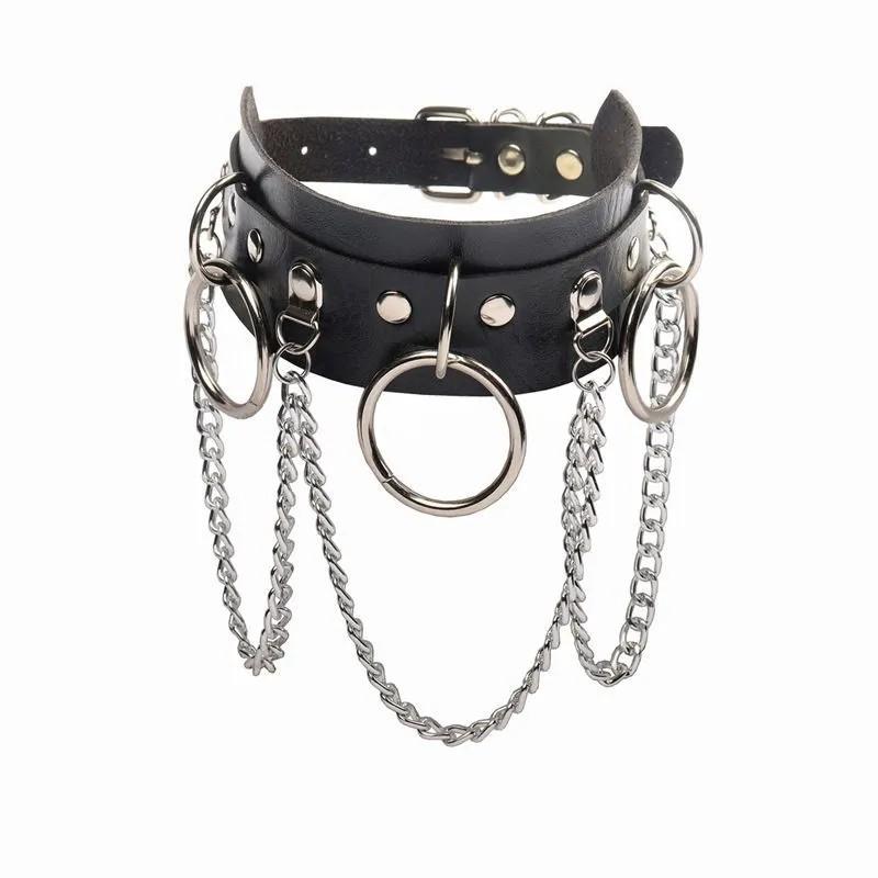 Fashion  Punk Gothic Vintage Necklace Leather Collar Gothic Heart Pendants