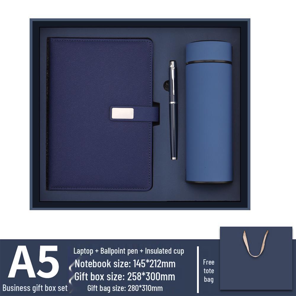 A5 Suede Sheepskin Notebook with Custom Gold & Silver Logo Hot Stamping for Business Meetings