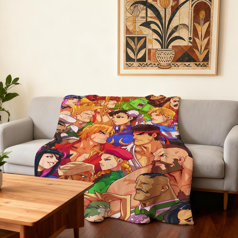 S-Street Games F-Fighter Blanket Super Warm Comfortable Plush Throw Blanket Child Home Sofa Bedroom Gift 30x40in