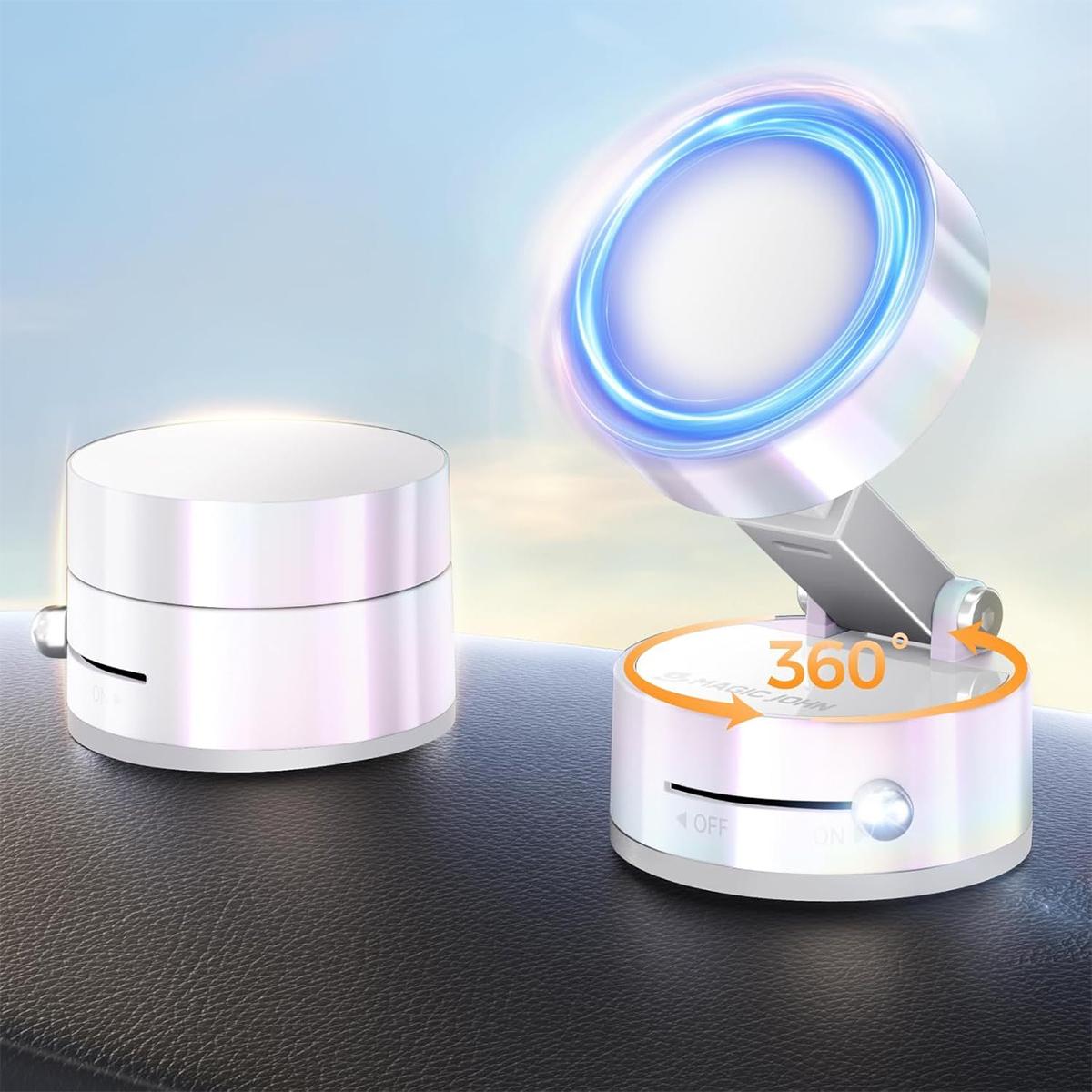 [360° Upgrad A3 Rotatable Strong Suction Mobile Phone Holder] One-Button Exhaust Vacuum Magnetic Suction Cup Mobile Phone Holder