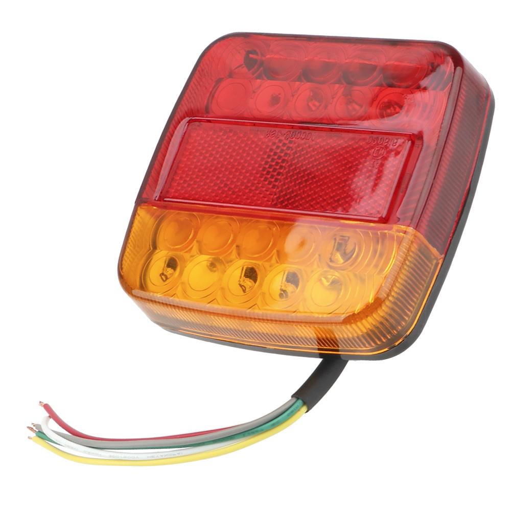 26 LEDs Tail Light Rear Reverse Brake Stop Lamp Number Plate Light 1 Pair Turn Signal Indicator Trailer Truck Caravan Taillight