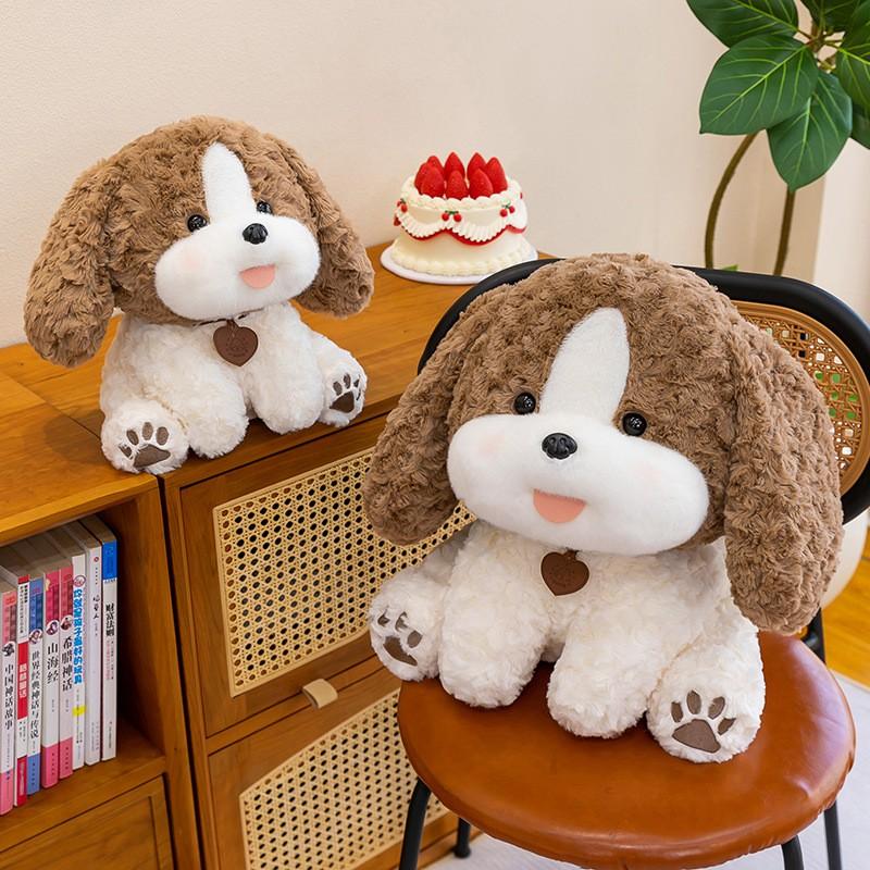 Super Soft Plush Dog Toy Kids Adults Cuddly Stuffed Animal Pillow Bedtime Comfort Decorative Window Sill Ornament
