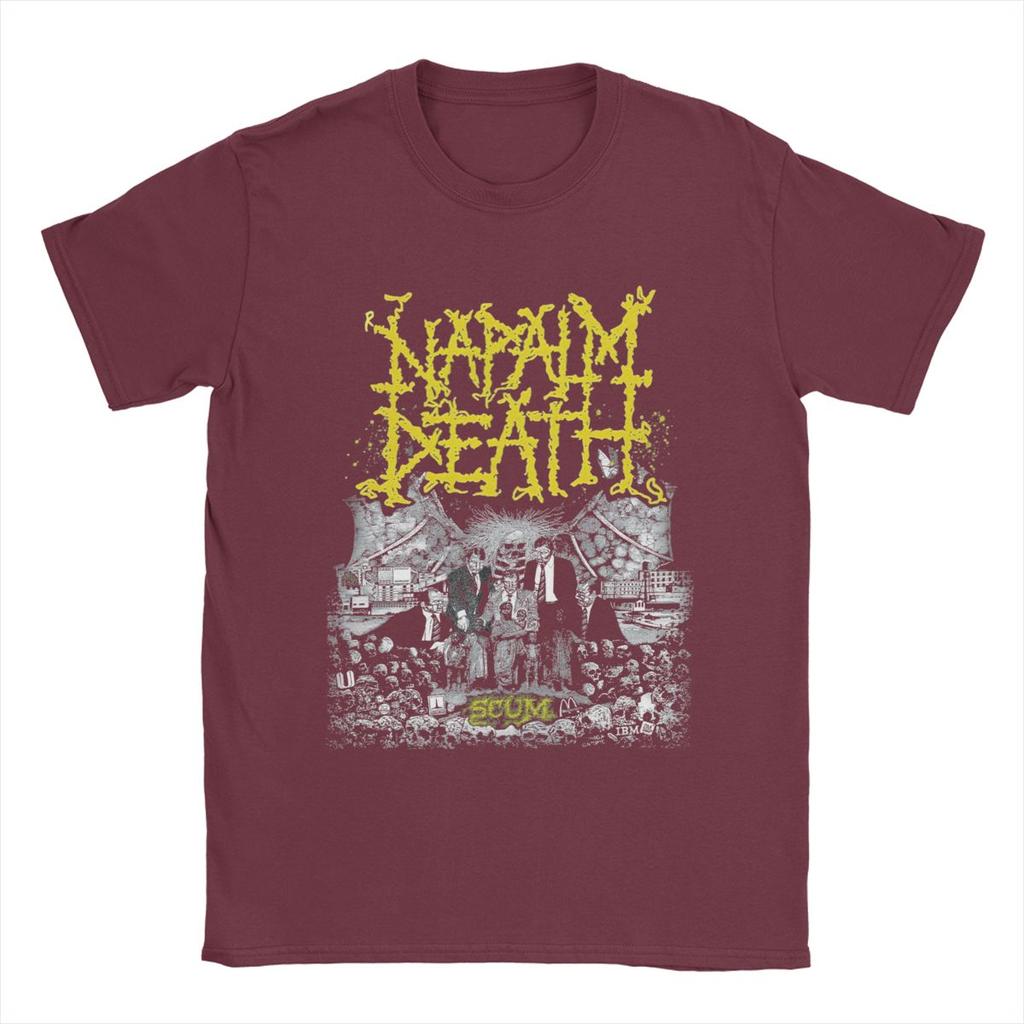 Napalm Death T Shirts Men's Cotton Novelty T-Shirts Round Neck Band Tee Shirt Short Sleeve Clothing Plus Size