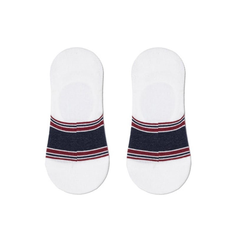 KODAK Apparel Striped Multi No-Show Socks NAVY
