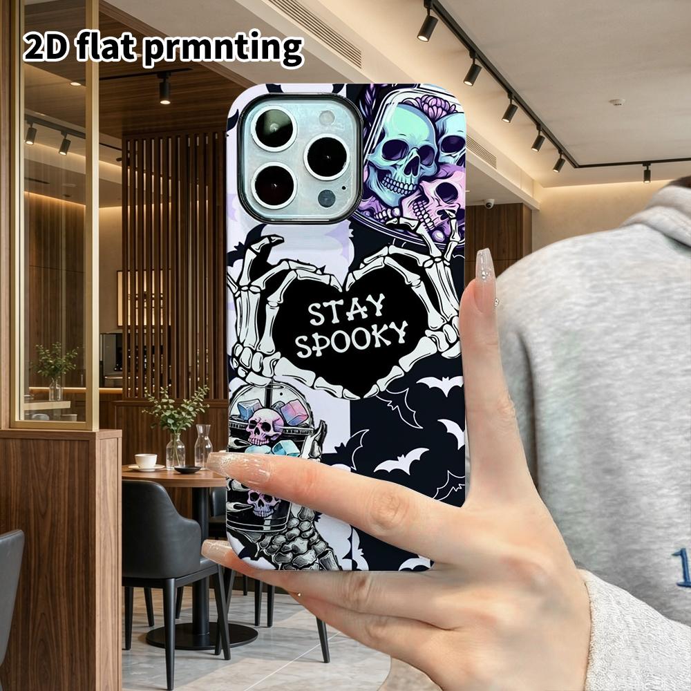 Phone Case: 2D Flat Suitable for iPhone 18, 17, 16, 15, 14, 13 Pro Film Protection Case, Couple Style, Cartoon Illustration, Christmas and Halloween G