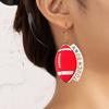 Rugby earrings, earrings, simple fashion and creative niche women's earrings, daily casual pie