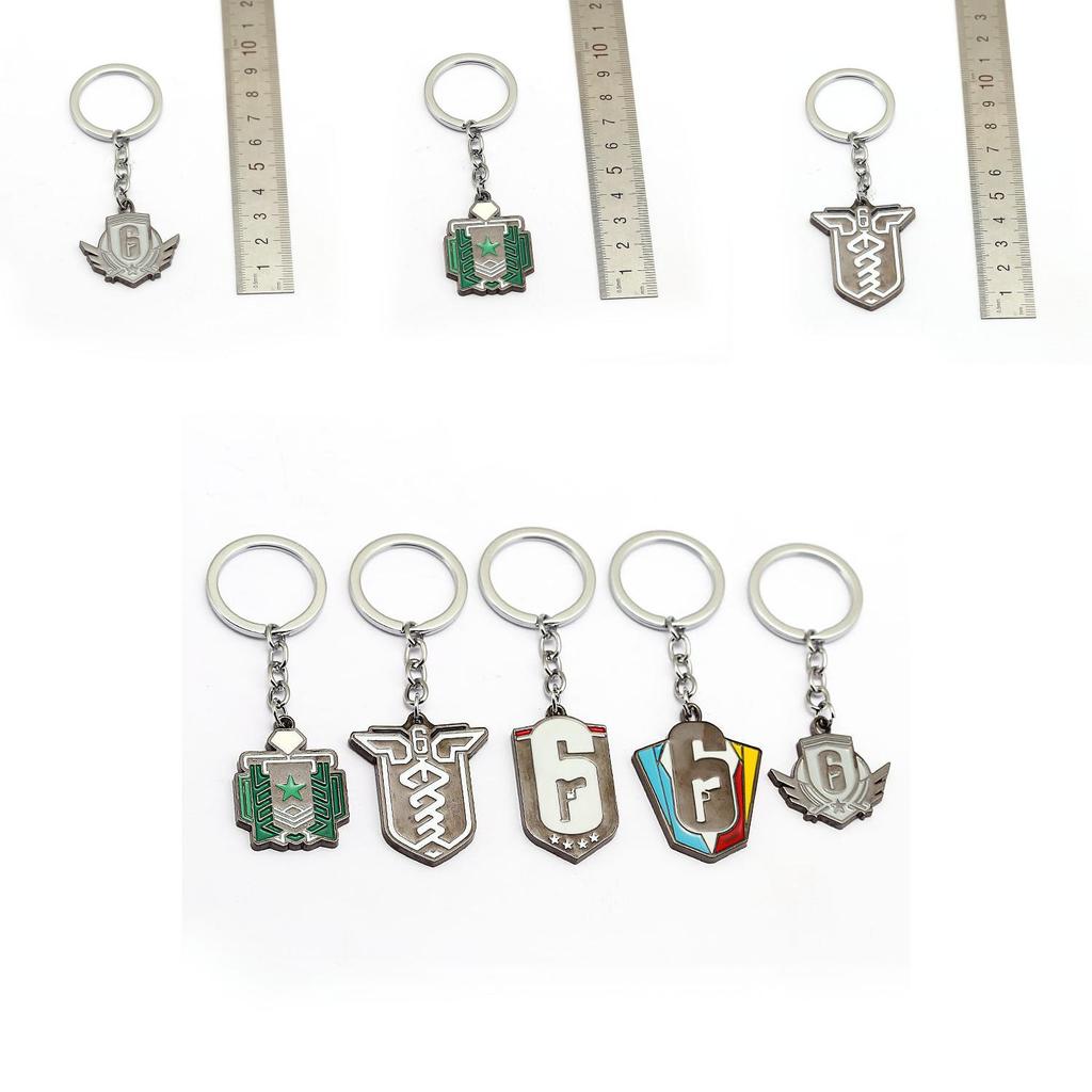 Ps4game Tom Clancys Rainbow Six Siege Logo Metal Pendant Keychain Gifts Men For