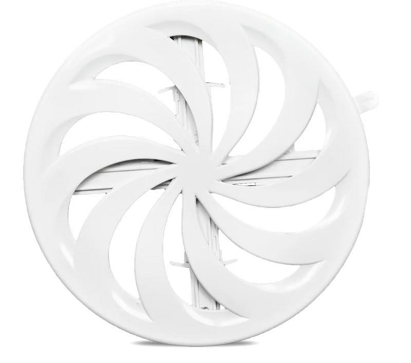 Griglia di Ventilazione Rotonda, Chiusurabile, Regolabile, 80-150Mm, Bianca - Rx 02-325