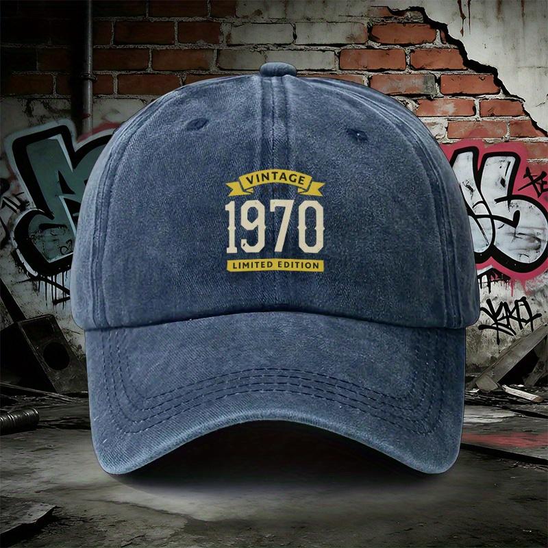 pc Adjustable Denim Baseball Cap with VINTAGE  LIMITED EDITION Print Lightweight Printed Womens Hat Vintagemete