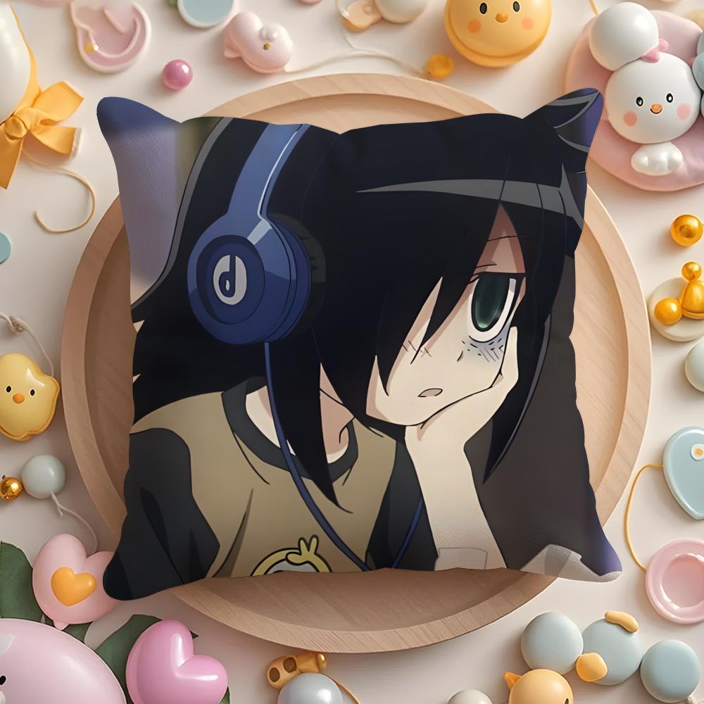 Anime T-Tomoko K-Kuroki Cushion Cover Home & Car Multi-Scene Pillow Cover - Reversible, Soft & Durable for Daily Use
