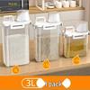 Large Capacity Rice Storage Container: Insect & Moisture-Proof, Transparent Sealed Jar for Grains