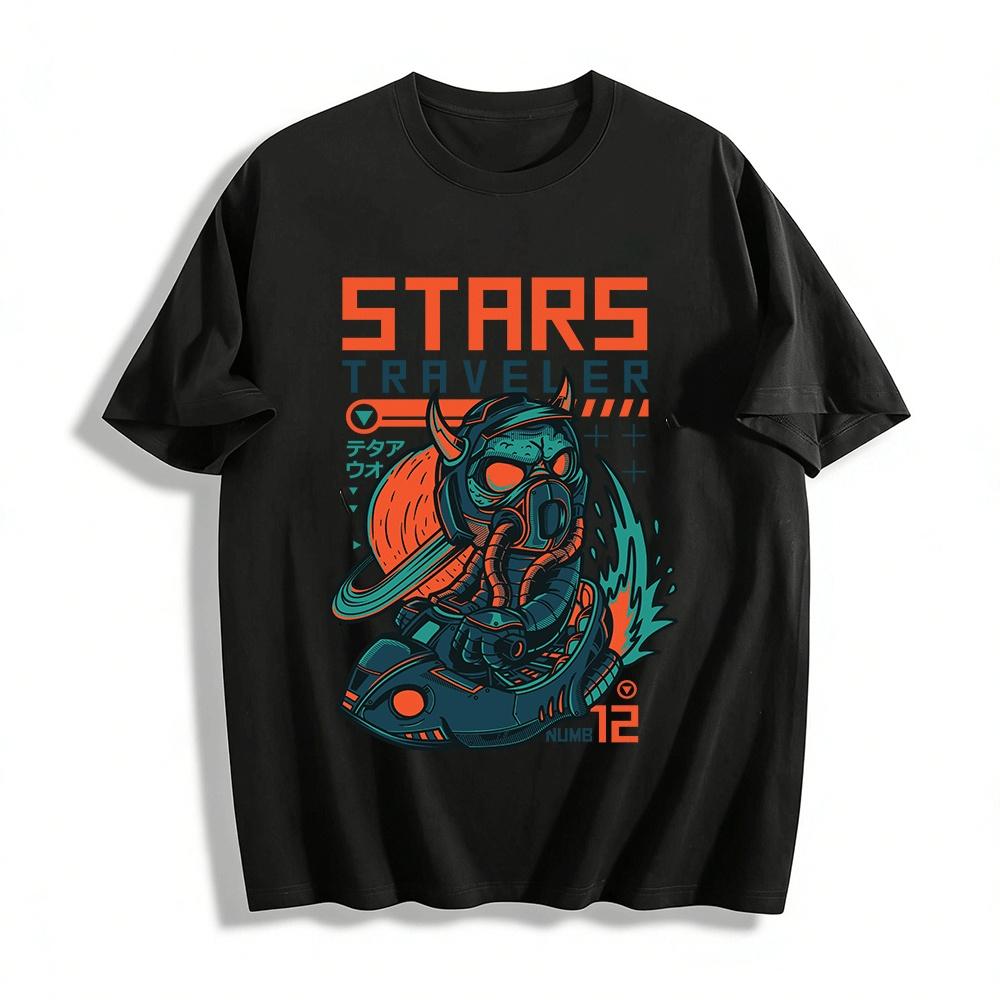 

Cyberpunk Star Traveler No.12 Graphic Trendy Casual T-Shirt Pure cotton T-shirt XXS