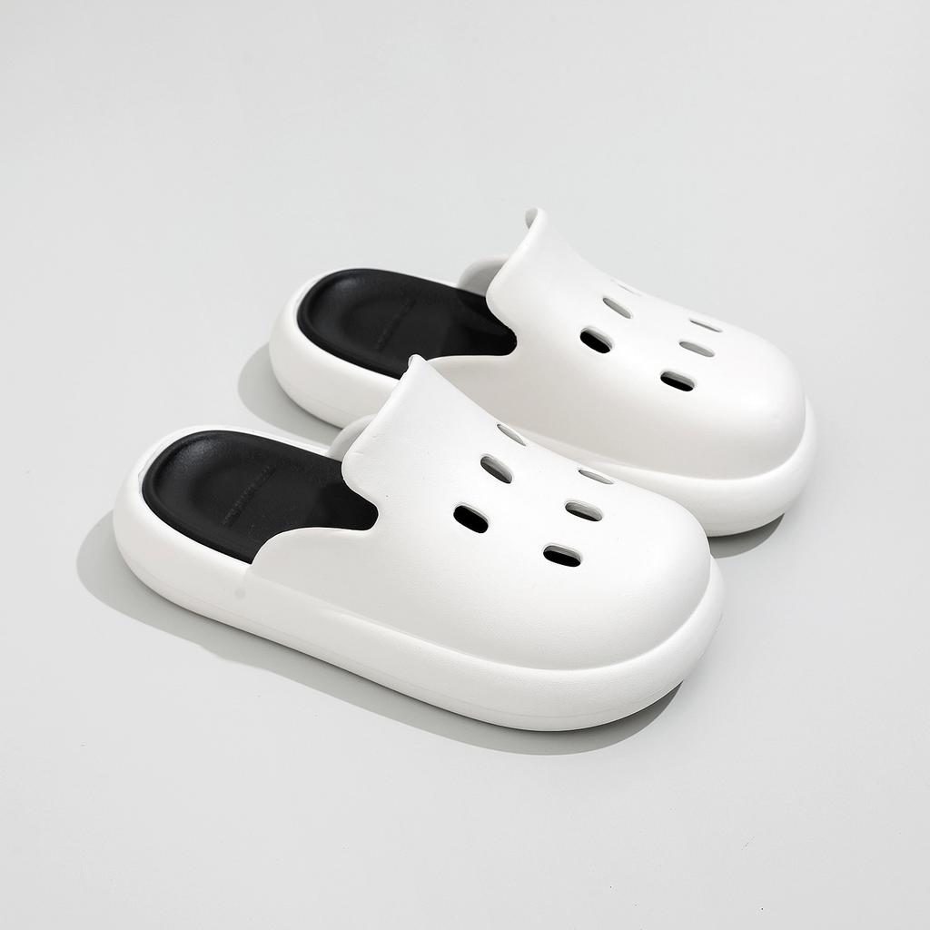 Zapatillas de Verano de Suela Gruesa para Mujer Hechas de Material EVA, Inodoras, Antideslizantes, Resistentes al Desgaste, Zapatillas de Suela Blanda Cómodas y Casuales