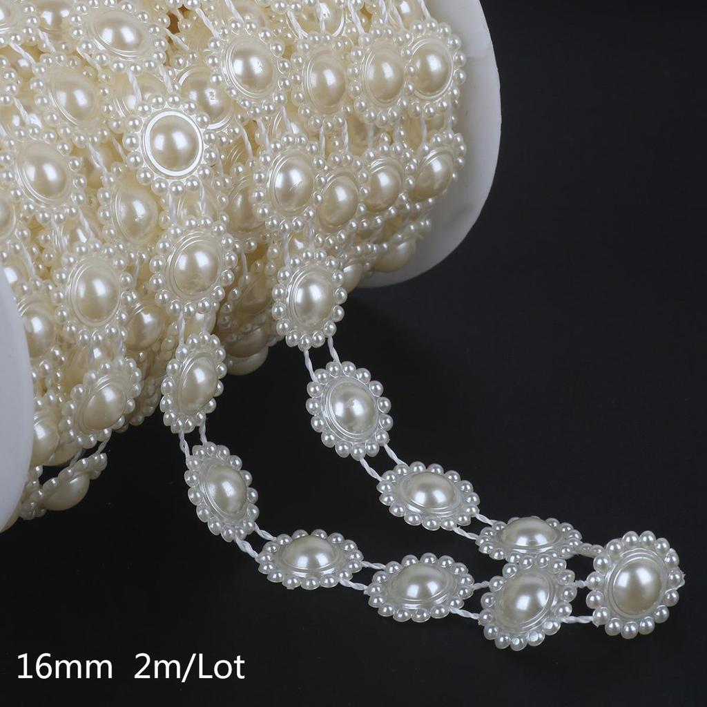 Round Sun Rose Double Pearl Chain for Wedding & DIY Hair Accessories