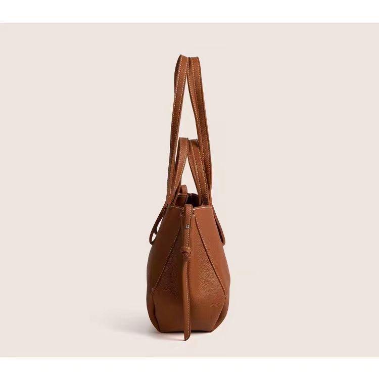 2024 Trendy Large-Capacity French PU Leather Tote & Shoulder Bag
