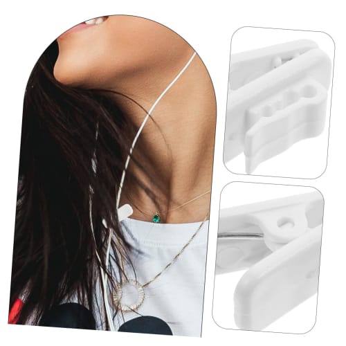EXAOMBLE 10pcs Ear Wire Clips, Headphone Cord Organizer, Tangle-Free Small Earphone Wire Holder, Office Cord Management Accessories
