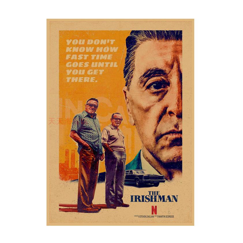 

Irishman Movie Poster: De Niro & Pacino Decorative Wall Art 24x36 29.7x42cm(A3 size）