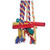 Parrot Cage Accessories: Colorful Beads, Wooden Blocks, and Cotton Rope Chew Toys for Feather-Plucking Relief
