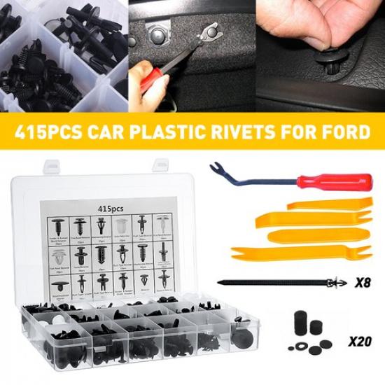 448Pcs Car Auto Retainer Clips Plastic Fasteners Push Pin Rivets Bumper Trim EOA