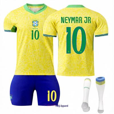 Set Maglia Casa/Trasferta Brasile Copa América 2024: Neymar, Vinícius, Raphinha #10