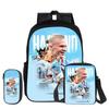 Haaland 3Pcs Set Backpack Shoulder Bag Pencil Bags Bookbag Football Star Rucksack Child Mochila Sports Schoolbag Kids Gift
