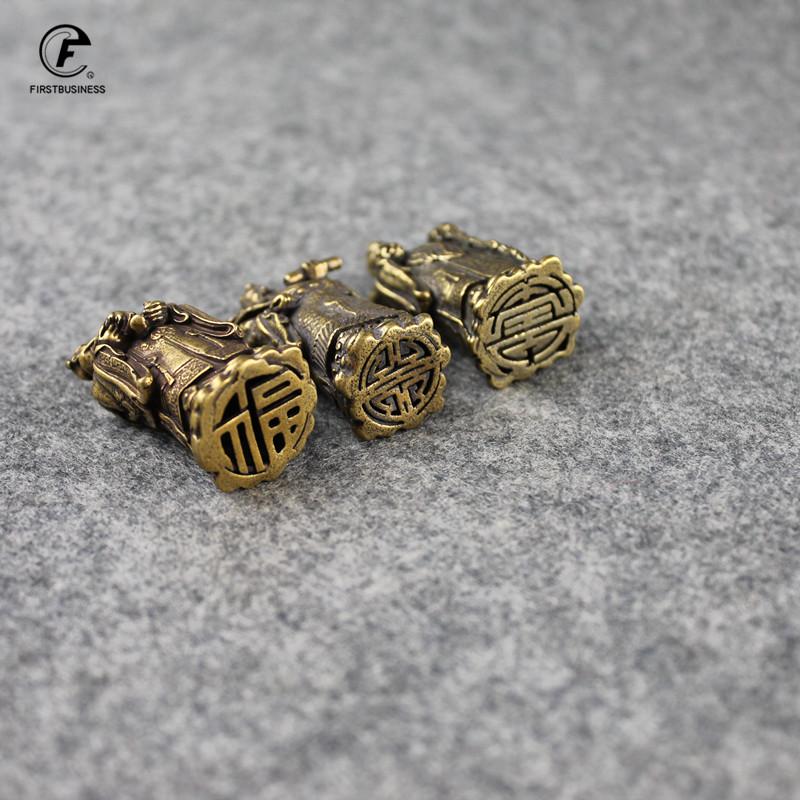 Pure Copper Fulu Shou Three Immortals Home Decorations Hollow out Lucky Star Longevity Star Antique Miscellaneous Handheld Coppe