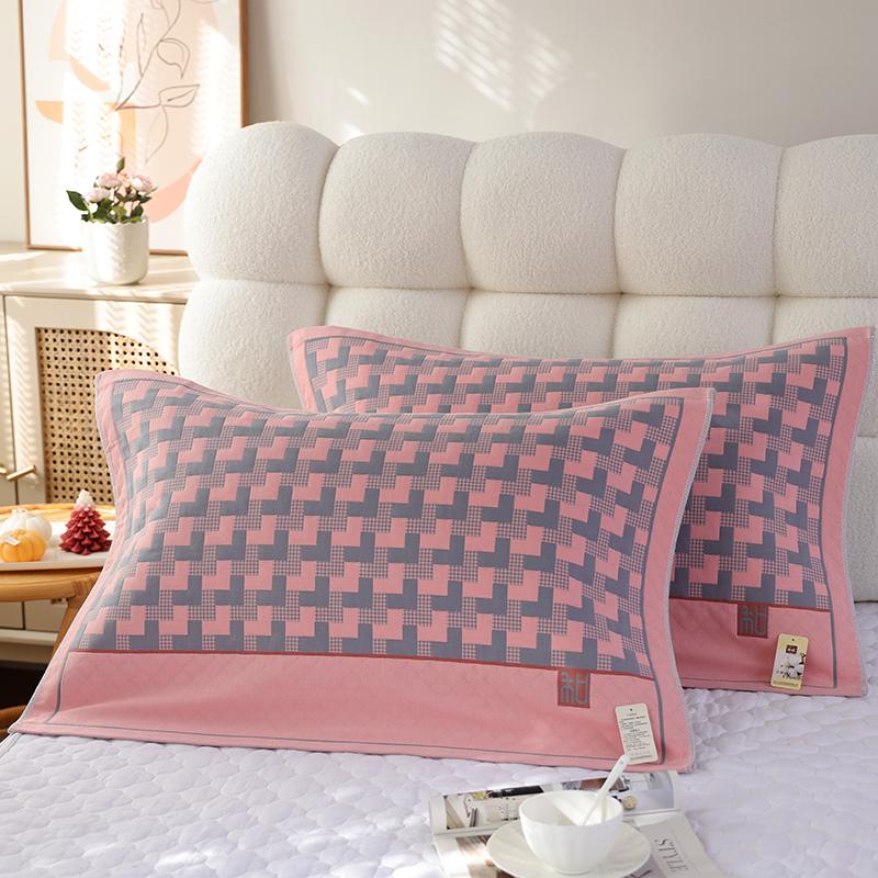 A Pair of Pure Cotton Gauze Pillow Towels, New High-density Soft Adult Cover Towels, Cotton Non-slip and Breathable Household
