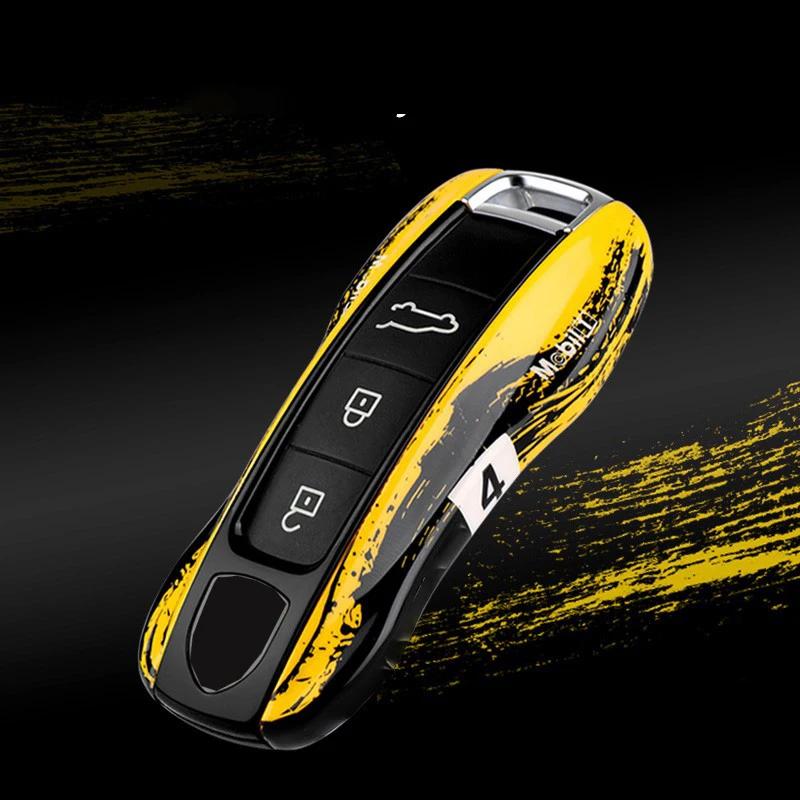 

Multiple Painting For Porsche Cayenne 718 MACAN Panamera 911 Macan Boxster Cayman Remote Car Key Case Replace Cover Accessories