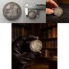 Antique Brass Coin Replica With Silver Plating For Vintage Collectors And Home Decor