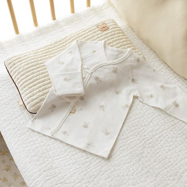 Baby & I baby jeogori + set swaddle + bavete, bunny bej, produse coreene pentru bebelusi