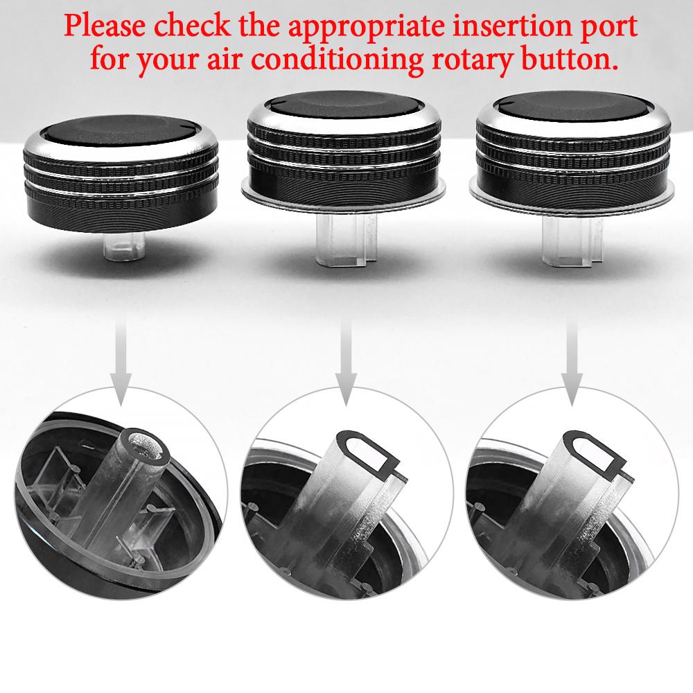 3Pcs Car AC Knob Air Conditioning Knobs Ring Cover Sticker Heat Control Switch Knob Protector for BYD F3 F3R Aluminum Alloy Part